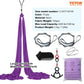 Aerial Silk and Yoga Swing 8.7 Yards Aerial Yoga Hammock Kit with 100Gsm Nylon Fabric, Purple