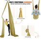 Aerial Yoga Hammock & Swing, 4.4 Yards, Aerial Yoga Starter Kit in Gold, with 100Gsm Nylon Fabric, Full Rigging Hardware