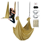 Aerial Yoga Hammock Swing Kit - 4.4 Yards Nylon with Full Hardware (Gold)