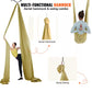 Aerial Yoga Hammock and Swing, 4.4 Yds. 100Gsm Nylon Fabric Kit, Full Hardware, Antigravity Fitness for All Levels, Gold