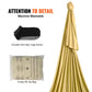 Aerial Yoga Hammock and Swing, 4.4 Yds. 100Gsm Nylon Fabric Kit, Full Hardware, Antigravity Fitness for All Levels, Gold