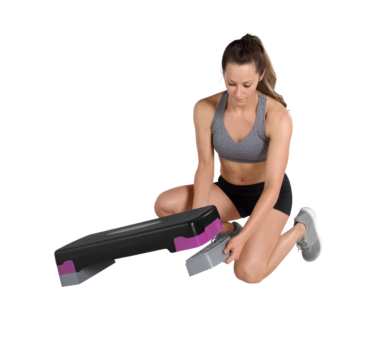 Aerobic Stepper - Adjustable Height Exercise Step Platform