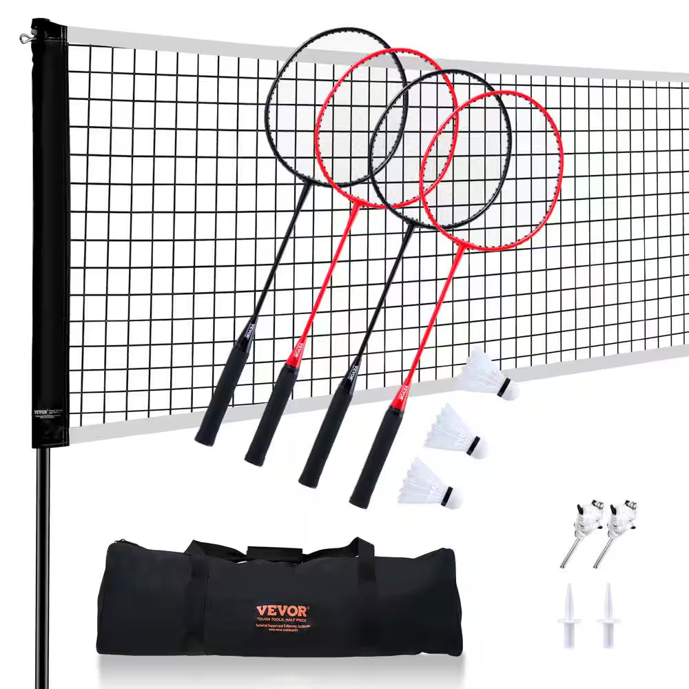 Badminton Net Set Outdoor Backyard Beach Park Portable Badminton Equipment Set Adults Children Badminton Net