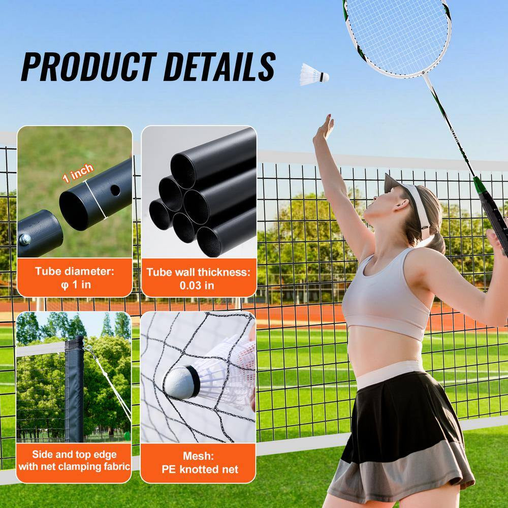 Badminton Net Set Outdoor Backyard Beach Park Portable Badminton Equipment Set Adults Children Badminton Net