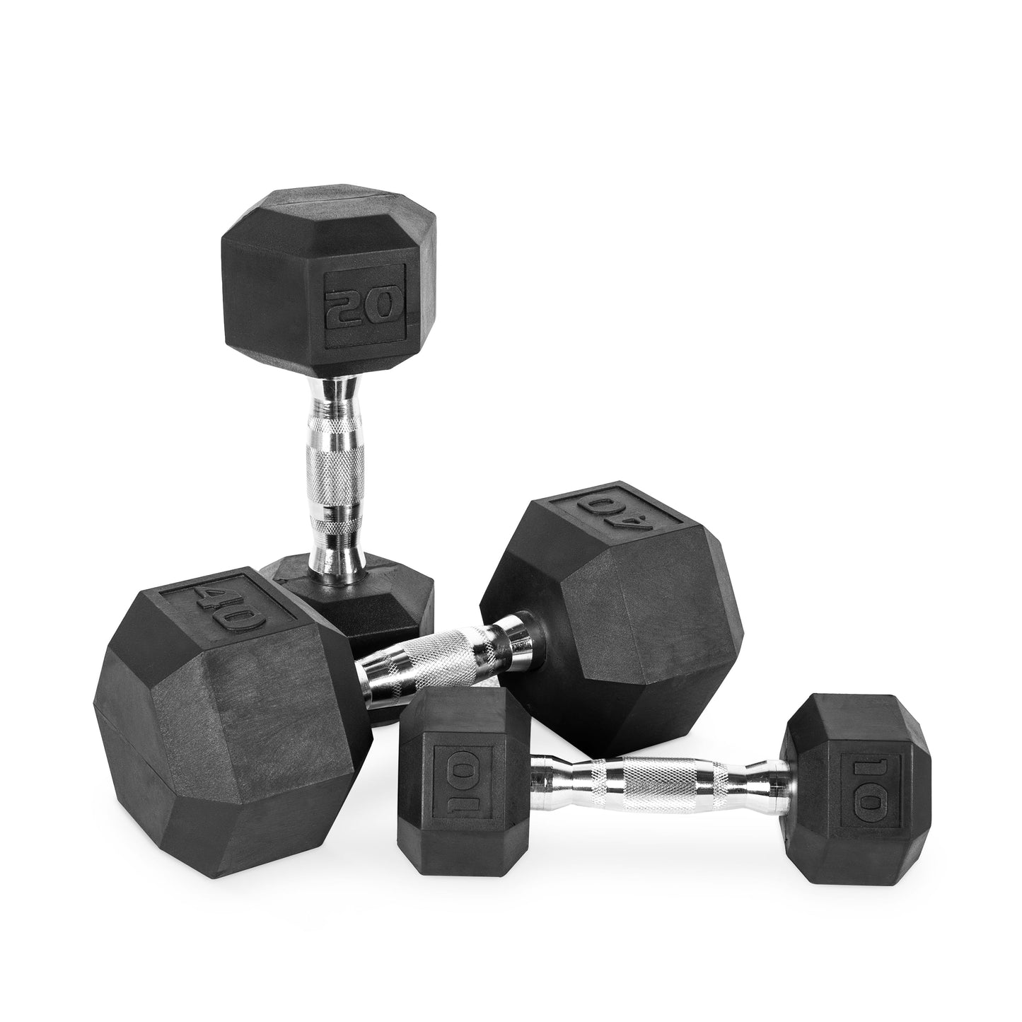 Barbell, 30Lb Rubber Hex Dumbbell, Single