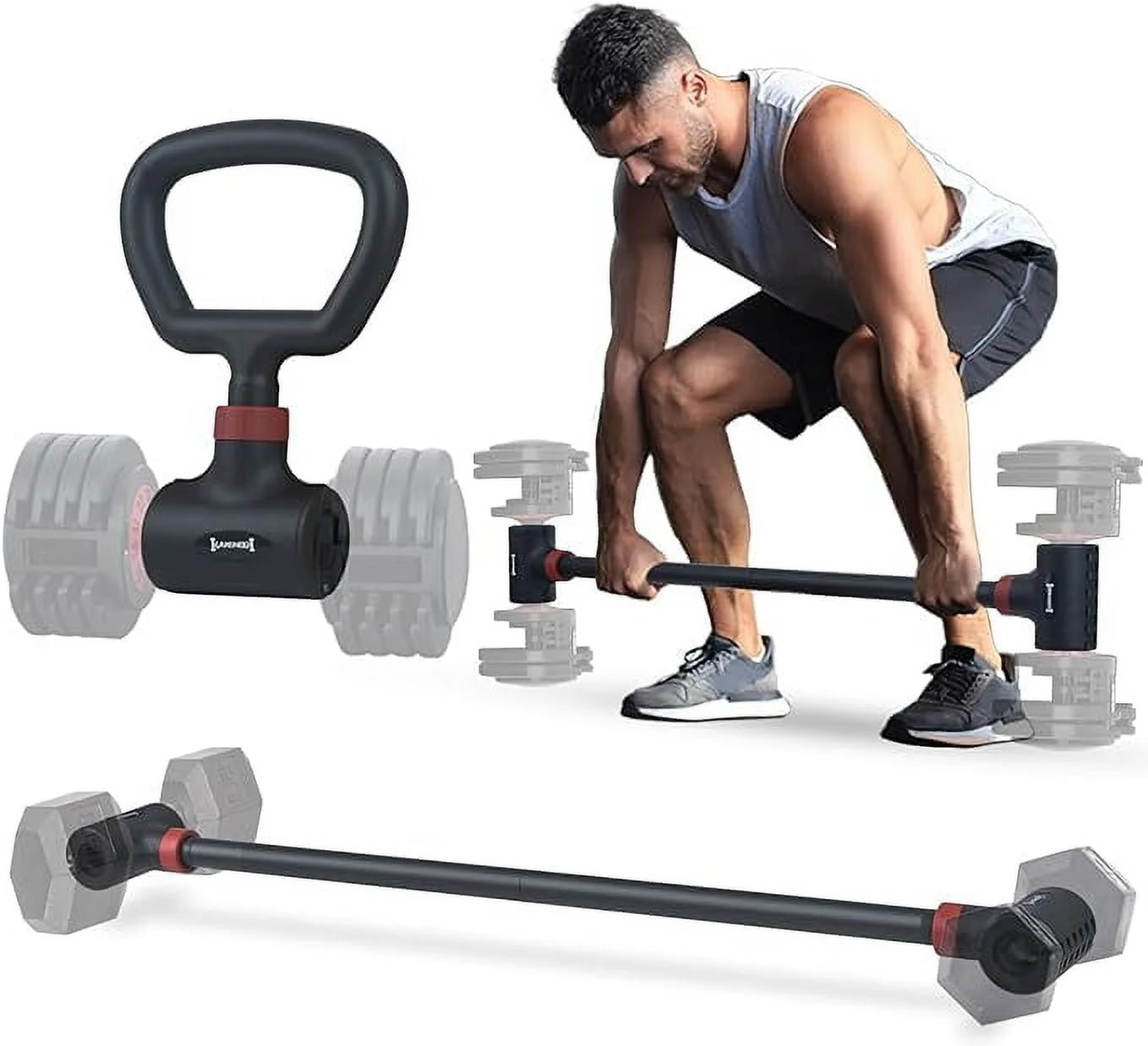 Barbell to Kettlebells Converter Adjustable 200 Lb