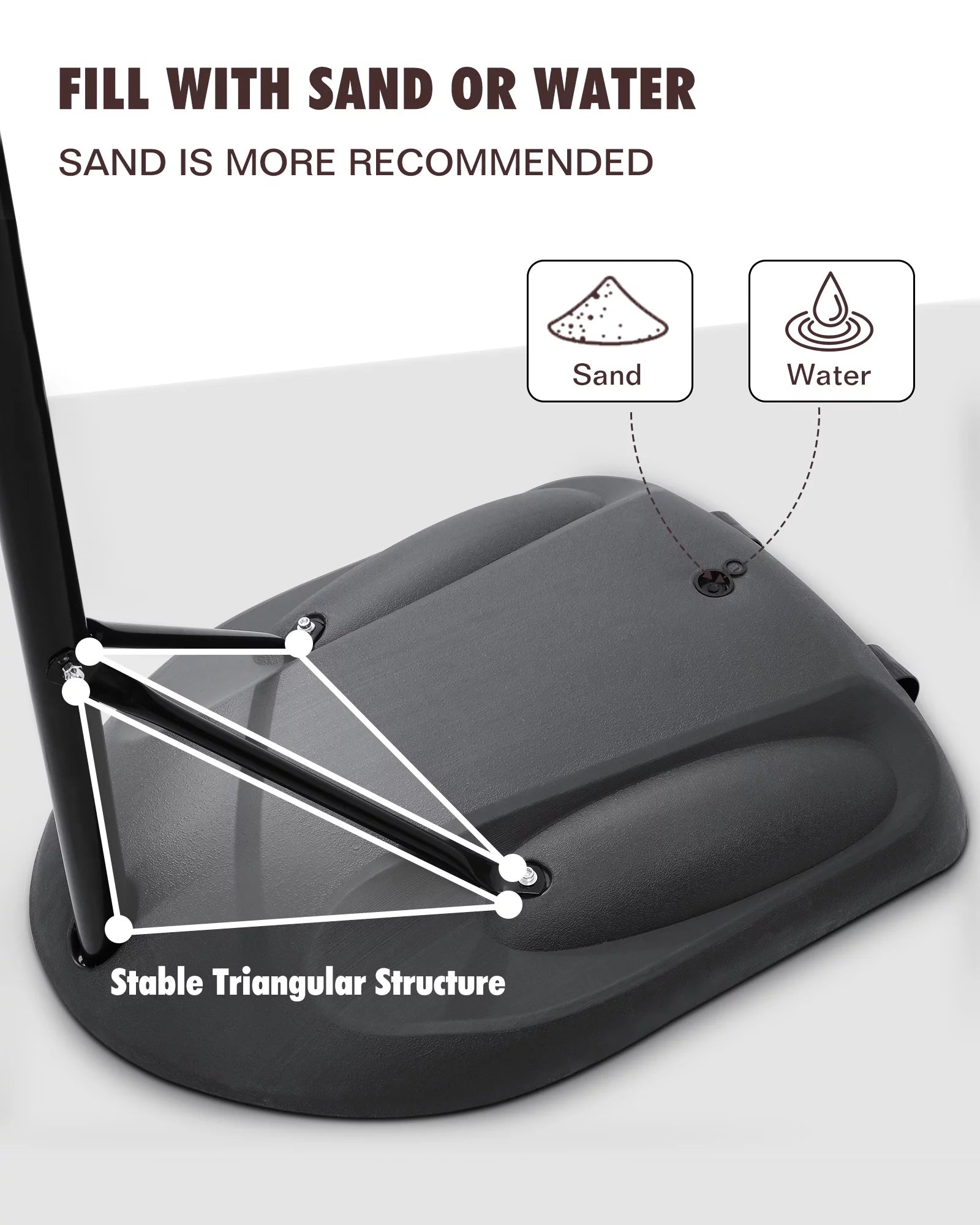 Basketball Hoop 32" Basketball Goal System Outdoor Height Adjustable 5.5Ft - 7.5Ft Orange Fashion Backboard