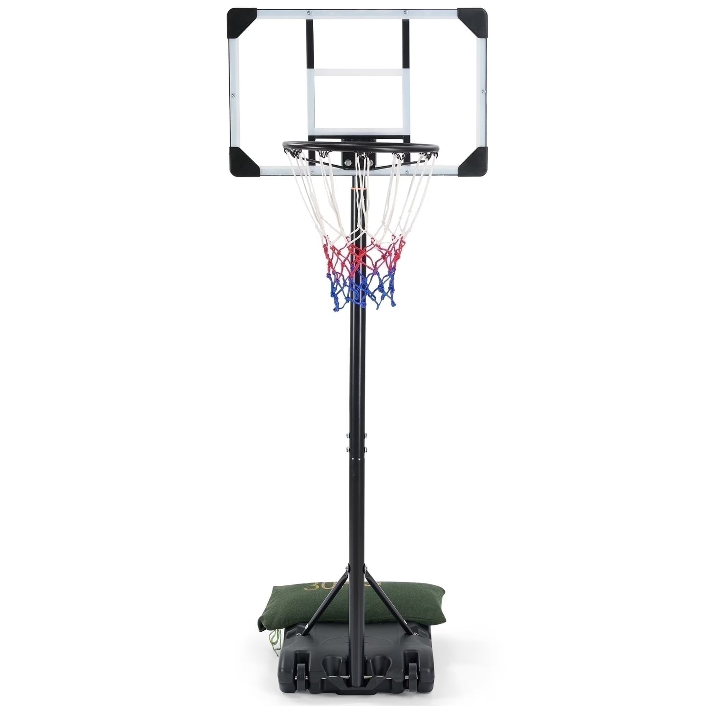 Basketball Hoop Basketball Goal System Height Adjustable 5.1Ft to 7Ft Court for All Age Ranges Indoor Outdoor Use