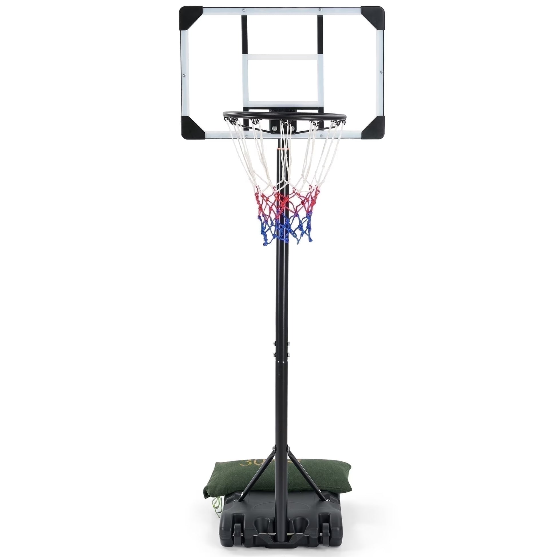 Basketball Hoop Basketball Goal System Height Adjustable 5.1Ft to 7Ft Court for All Age Ranges Indoor Outdoor Use