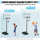 Basketball Hoop Basketball Goal System Height Adjustable 5.1Ft to 7Ft Court for All Age Ranges Indoor Outdoor Use
