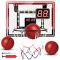 Basketball Hoop Indoor, LED Light Mini Basketball Hoops with 2 Balls & Electronic Scoreboard, over the Door Basketball Hoop, Basketball Accessories for 5 6 7 8 9 10 11 12 Year Old Kids Teen Adults