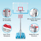Basketball Hoop Portable Basketball Court PVC with Backboard & Adjustable Height Basketball Hoop for Outdoor