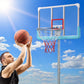 Basketball Hoop Portable Basketball Court PVC with Backboard & Adjustable Height Basketball Hoop for Outdoor