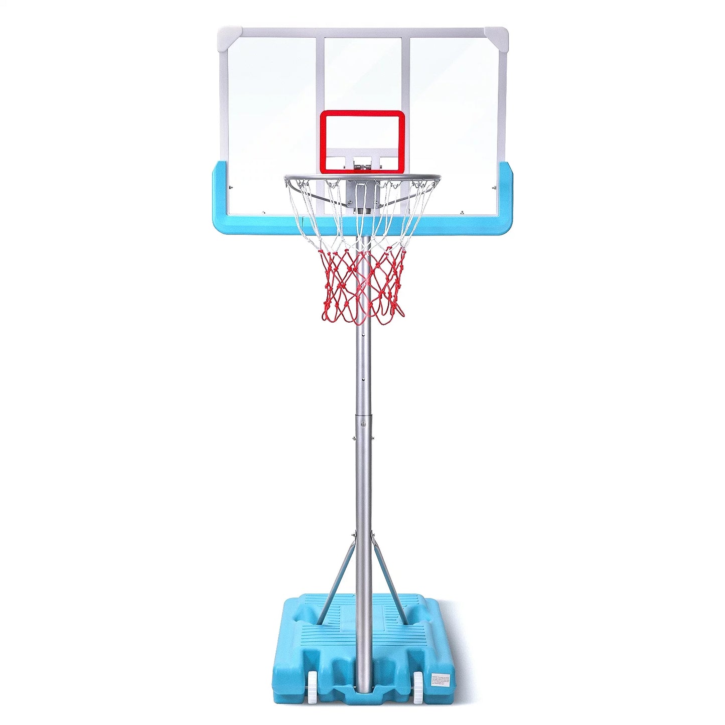 Basketball Hoop Portable Basketball Court PVC with Backboard & Adjustable Height Basketball Hoop for Outdoor