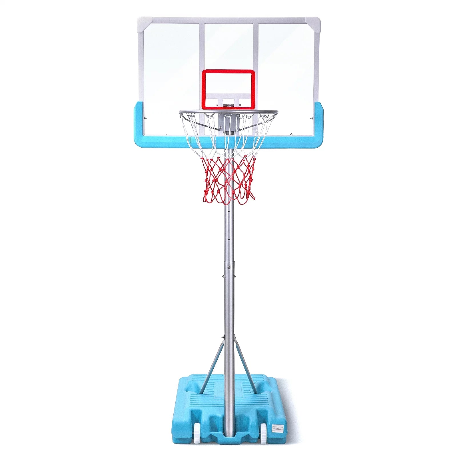 Basketball Hoop Portable Basketball Court PVC with Backboard & Adjustable Height Basketball Hoop for Outdoor