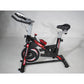 Black and Red Heavy Duty Steel Exercise Bike with Phone Bracket, Heavy Flywheel and LCD Monitor