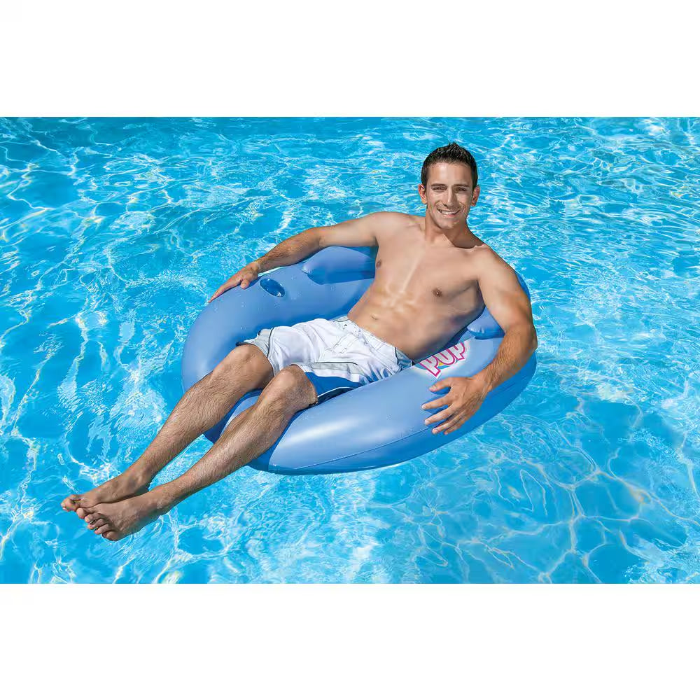 Blue Water Pop Mesh Swimming Pool Float Lounge