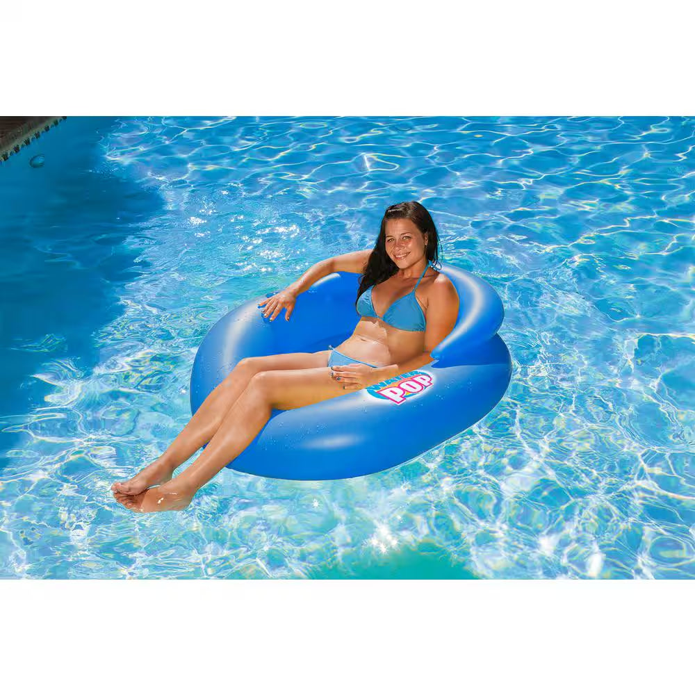 Blue Water Pop Mesh Swimming Pool Float Lounge