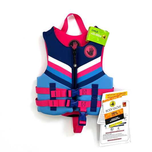 Child Girl Evoprene PFD Life Jacket, 33-55 Lbs., Pink