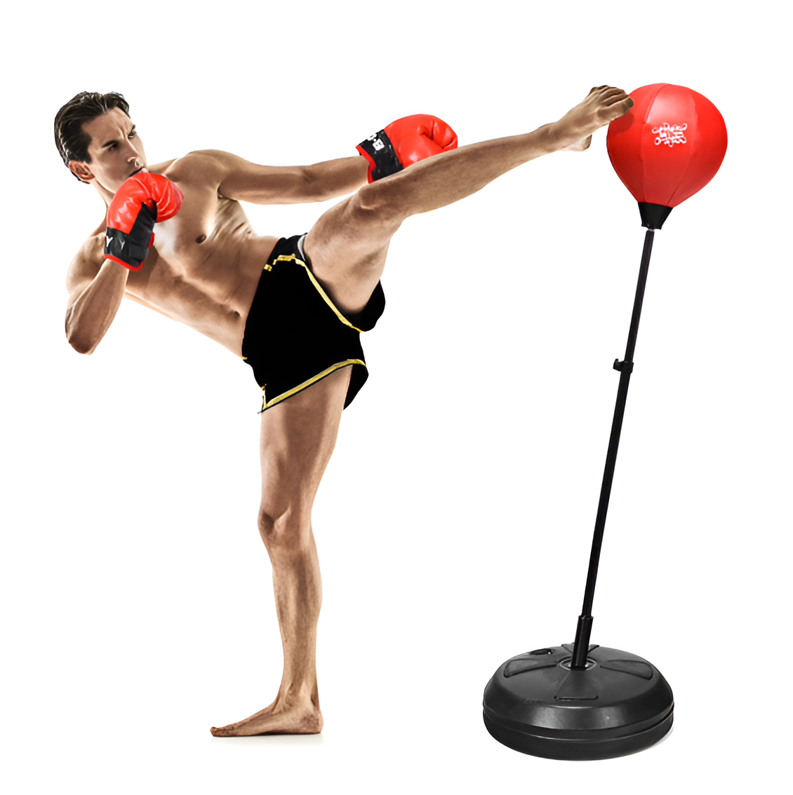 Boxing Punching Bag with Adjustable Stand & Gloves