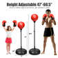 Boxing Punching Bag with Adjustable Stand & Gloves