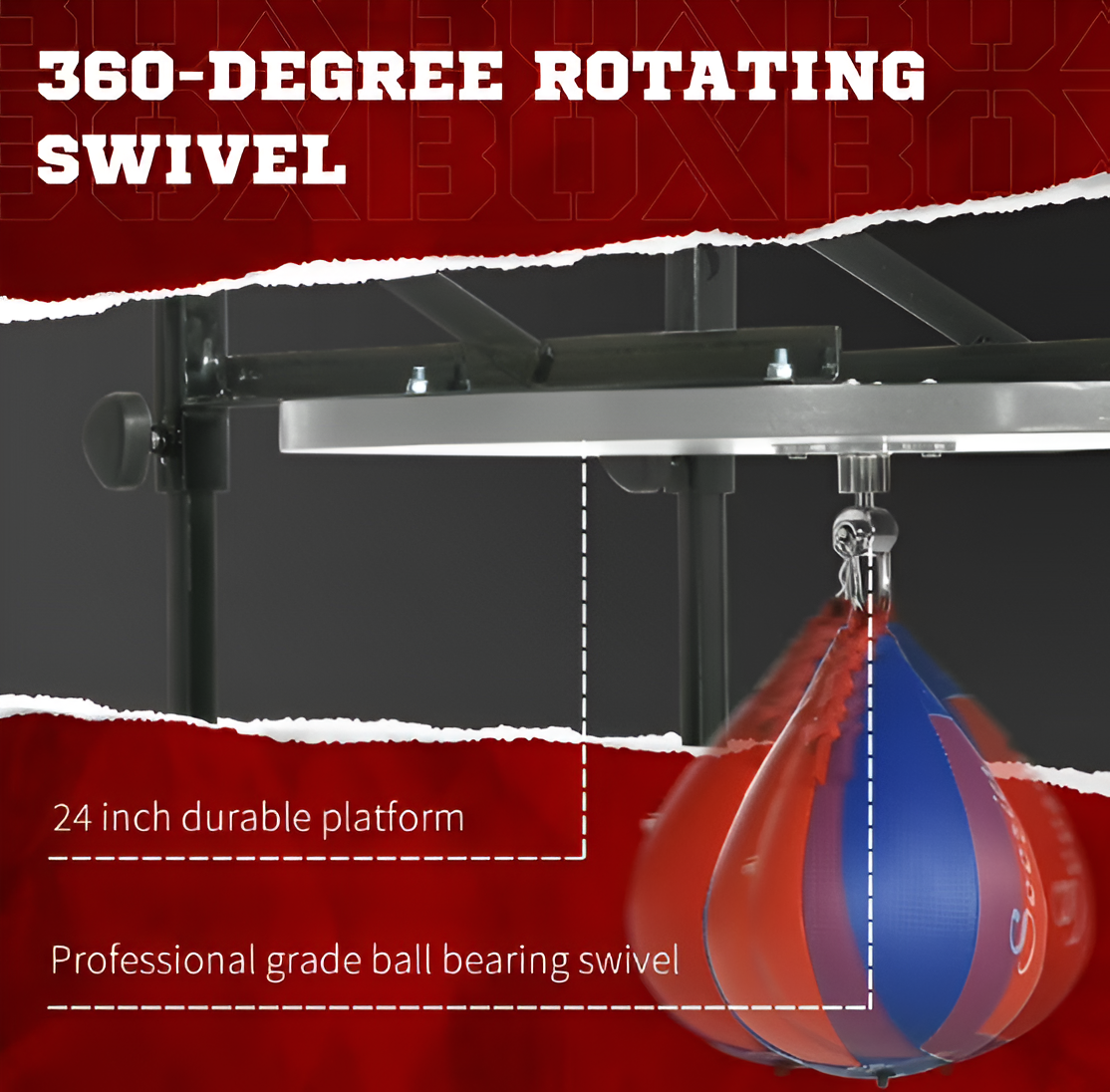 Wall Mount Speed Bag with Adjustable Platform | Boxing Punching Bag