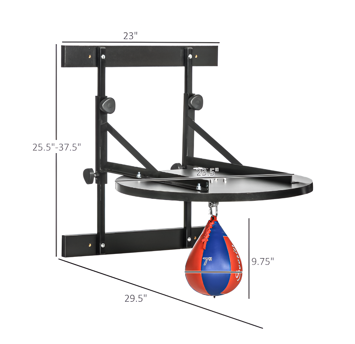 Wall Mount Speed Bag with Adjustable Platform | Boxing Punching Bag