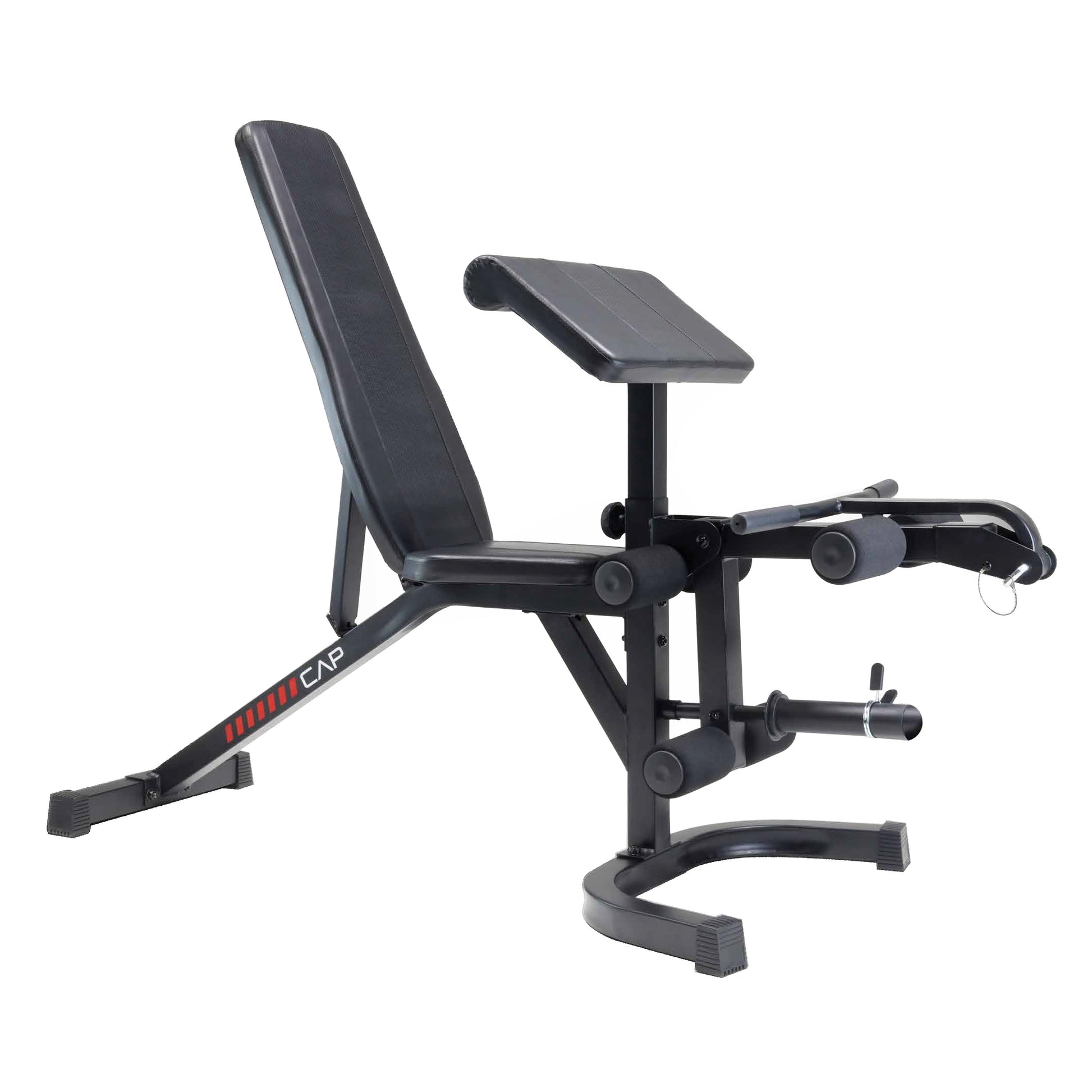 Deluxe Adjustable Utility Weight Bench with Preacher Curl and Leg Press Attachment