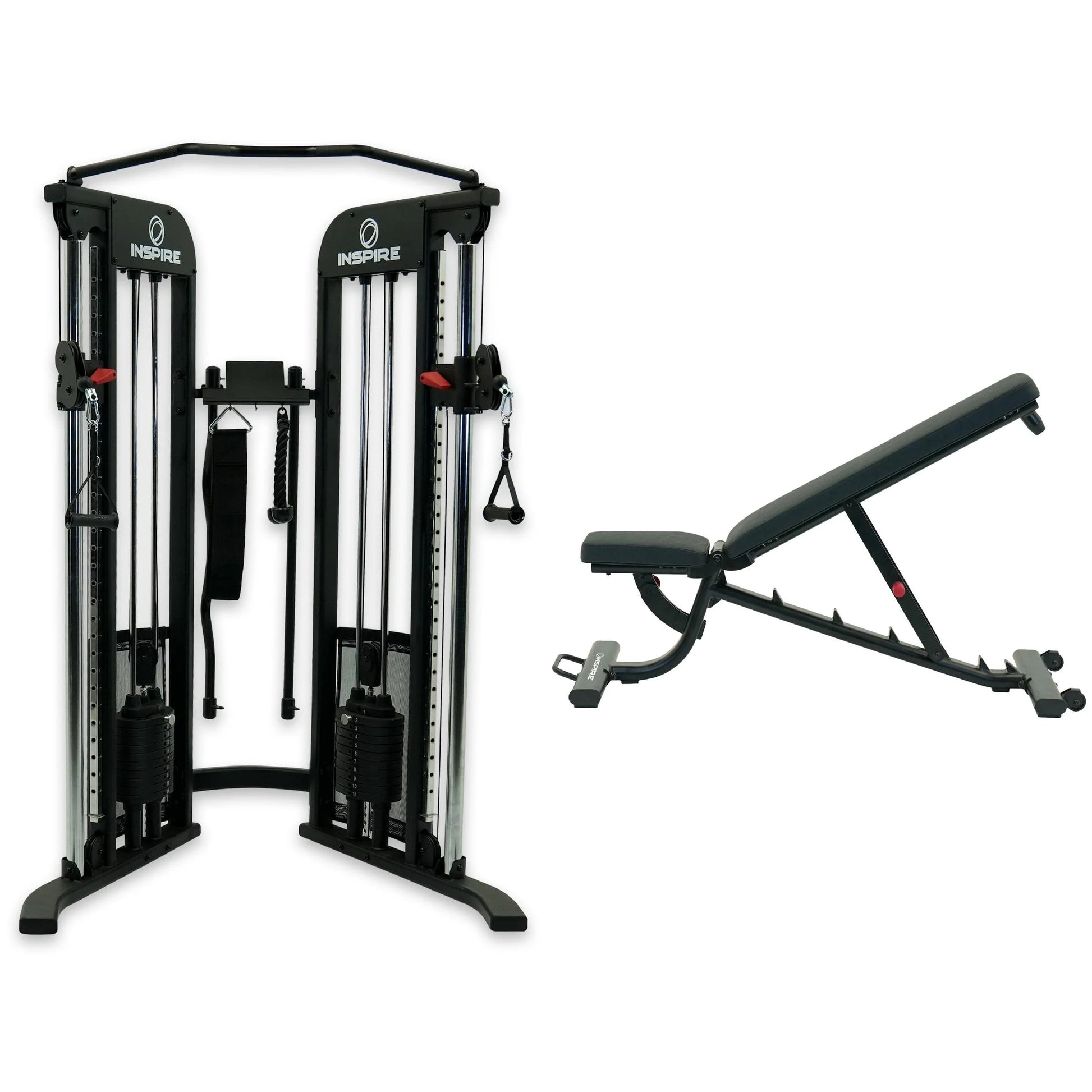 CG3 Home Gym Functional Trainer with Adjustable Workout Bench Bundle