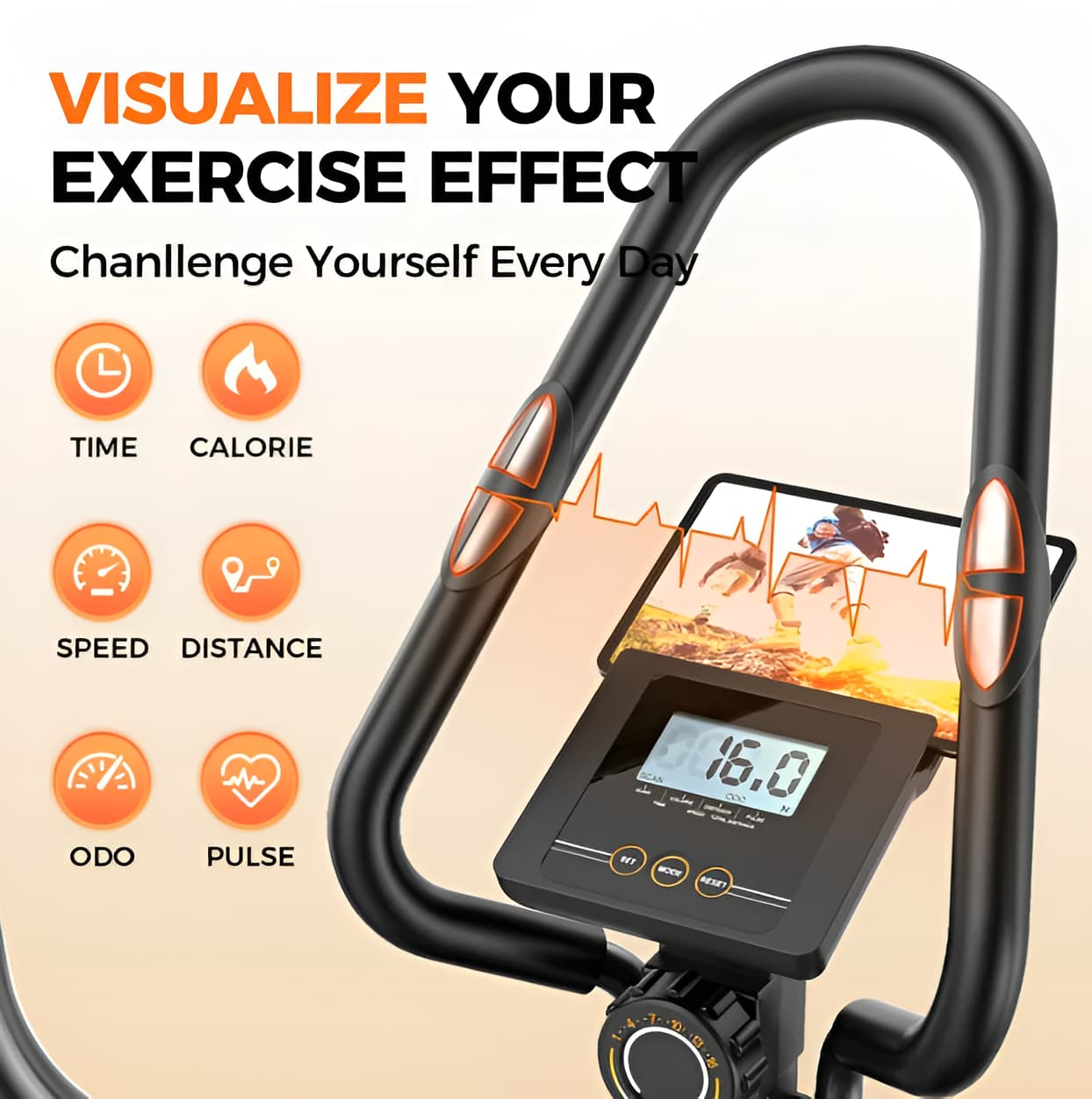 Cardio Climber Stepping Elliptical - 3 in 1 Cross Trainer for Home Gym