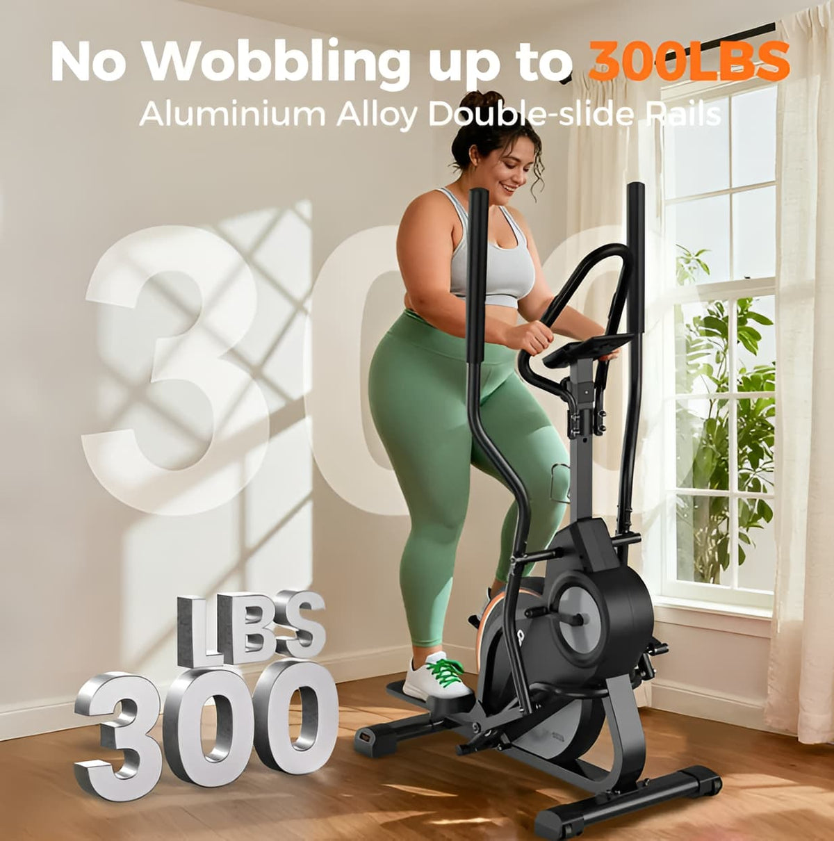 Cardio Climber Stepping Elliptical - 3 in 1 Cross Trainer for Home Gym