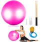 Cardio Drumming Equipment Set, Fitness Balance Ball with Pump & 3.2Oz Sticks, Aerobic Exercise Ball for Workouts, Stability, Pilates, Yoga, Pregnancy Gymnastics