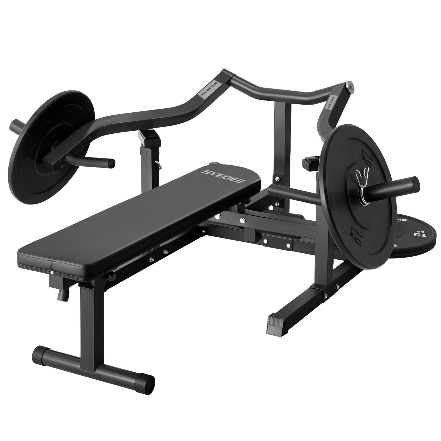 Chest Press Machine, 1250LBS Capacity with Independent Converging Arms, Adjustable Flat Incline Fitness Bench for Home Gym