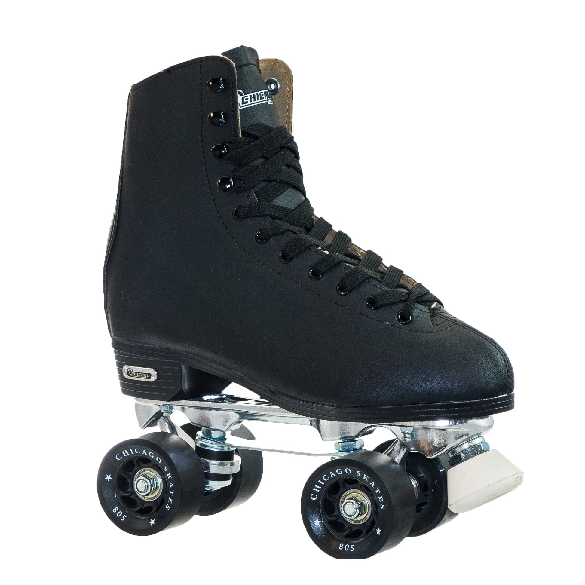 Chicago Men'S Deluxe Quad Roller Skates Black Classic Rink Skate, Size 13