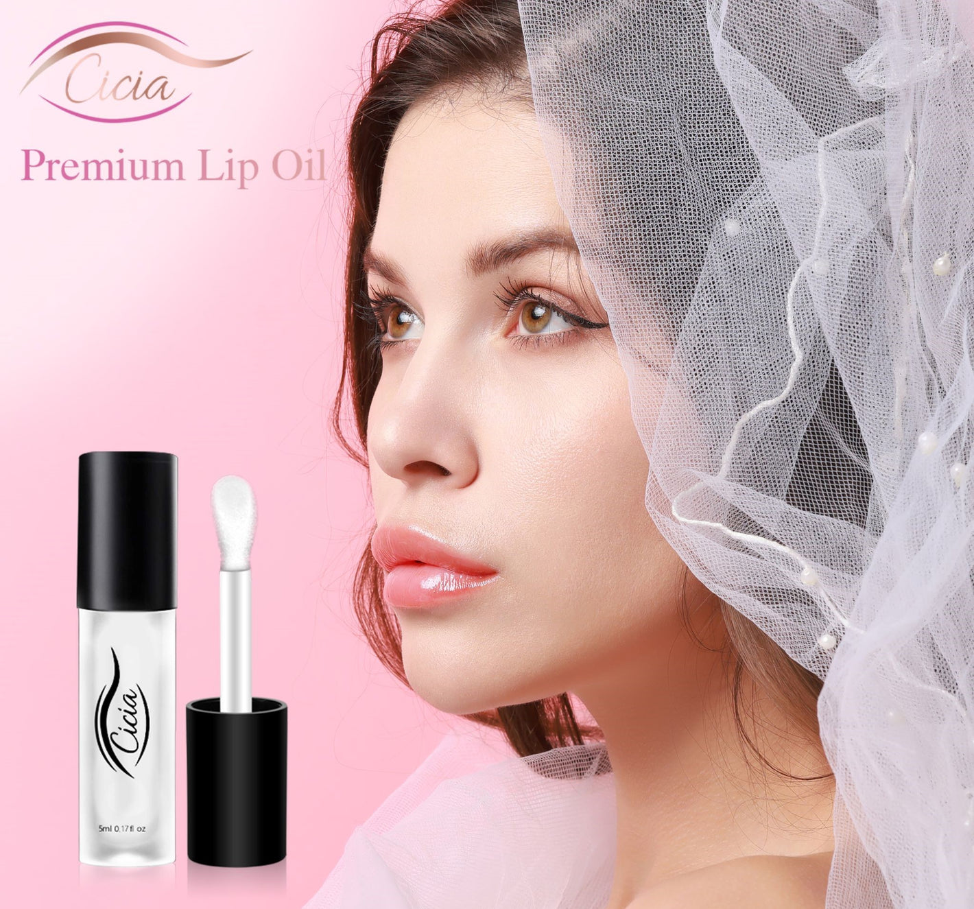 Cicia - Premium Lip Oil Clear - Cicia Store - Lip Moisturizer