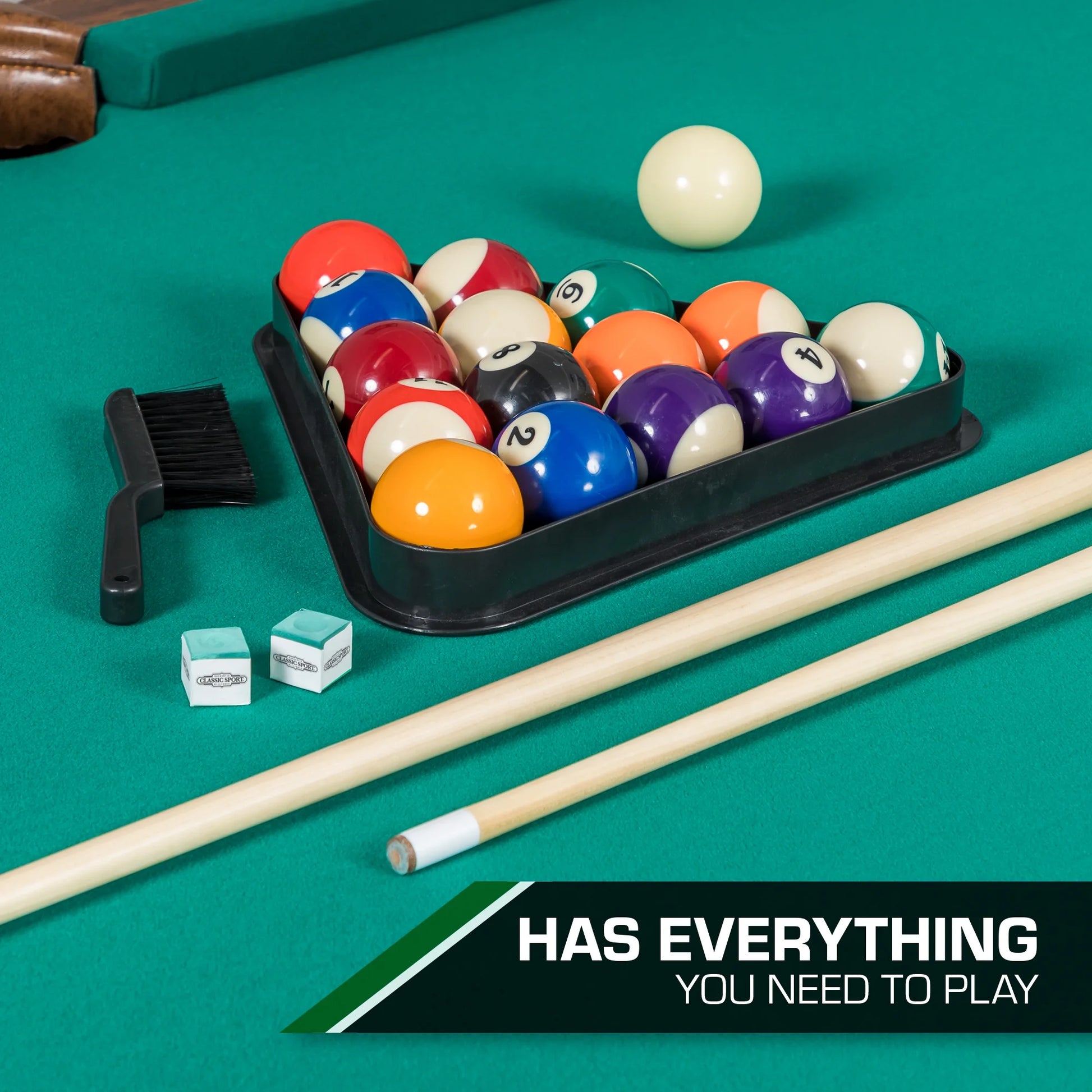 Classic Sports Brighton 87" Billiard Pool Table in Green