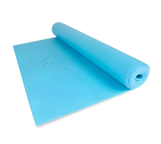 Classic Yoga Mat 3mm Thin – 72" Extra Long, Non-Slip | Blue, Black & Grey