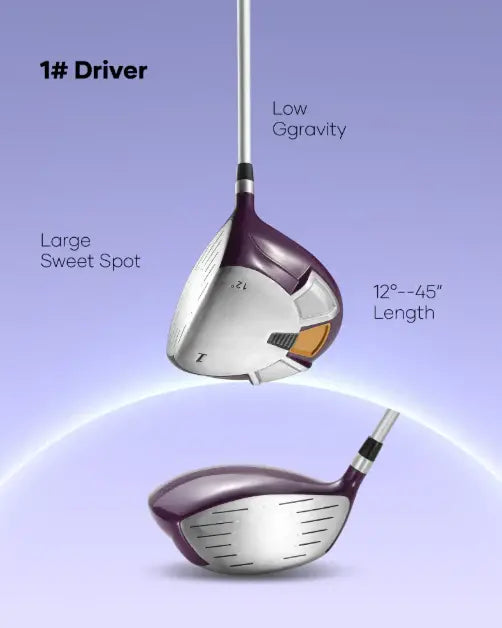 Complete 8-Piece Golf Club Set with Bag