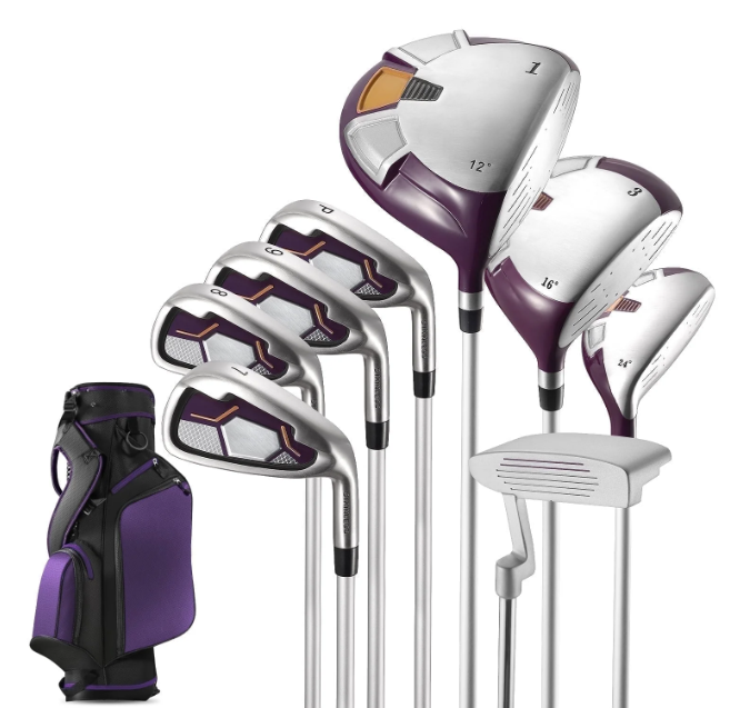 Complete 8-Piece Golf Club Set with Bag