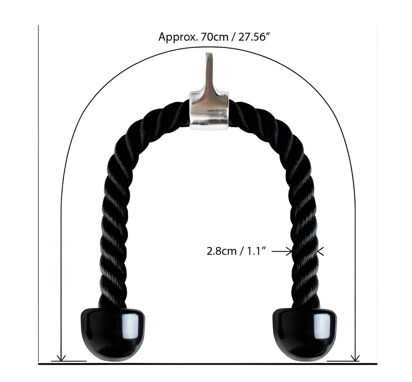 Tricep Rope Cable Attachment – Non-Slip LAT Pulldown & Tricep Pulldown