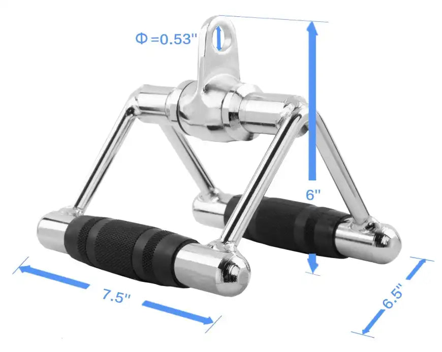 Double D Handle Cable Machine Attachments for Pulldown Exercises - Home Gym Accessories
