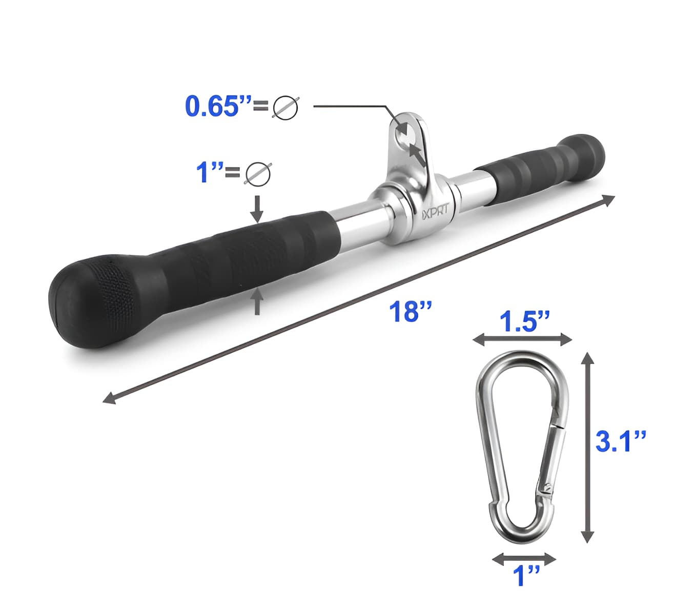 Double D Handle Cable Machine Attachment Set - Home Gym Accessories