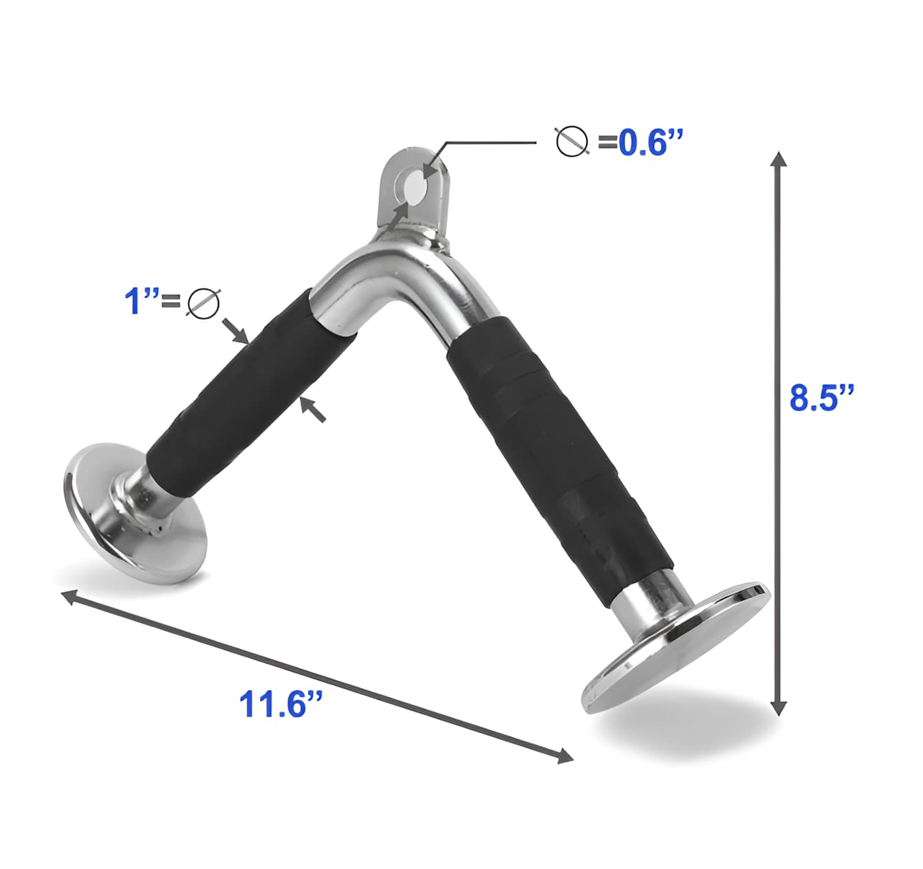 Double D Handle Cable Machine Attachment Set - Home Gym Accessories