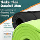 Exercise Mat with Carry Strap for Yoga & Pilates, Ribbed Surface, Green