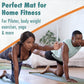 Exercise Mat with Carry Strap for Yoga & Pilates, Ribbed Surface, Green