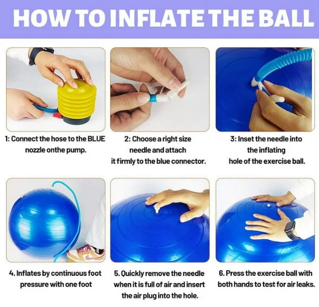Exercise Ball 75cm - Gym Grade Anti-Burst Stability Ball for Yoga & Pilates