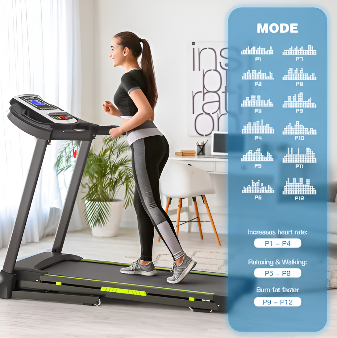 FYC 3.5HP Folding Treadmill - 330 LB Capacity, 12 Programs, Home Cardio Machine