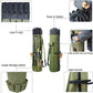 Fishing Pole Bag with Rod Holder Fishing Rod Bag Carrier Case 5 Poles Waterproof Travel Case Fishing Tackle Box Storage Bag Durable Fishing Gear Organizer Fishing Gift for Men (Khaki)