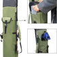 Fishing Pole Bag with Rod Holder Fishing Rod Bag Carrier Case 5 Poles Waterproof Travel Case Fishing Tackle Box Storage Bag Durable Fishing Gear Organizer Fishing Gift for Men (Khaki)