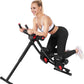 Fitness Ab Machine, 4 Adjustable Resistance Levels Ab Workout Equipment for Home Gym, Height Adjustable Ab Trainer, Foldable Fitness Equipment.440Lbs Weight Capacity